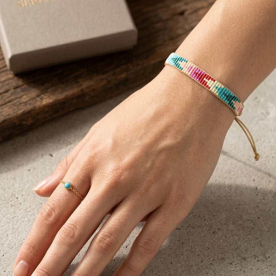 Red/pinkBeaded Bracelet