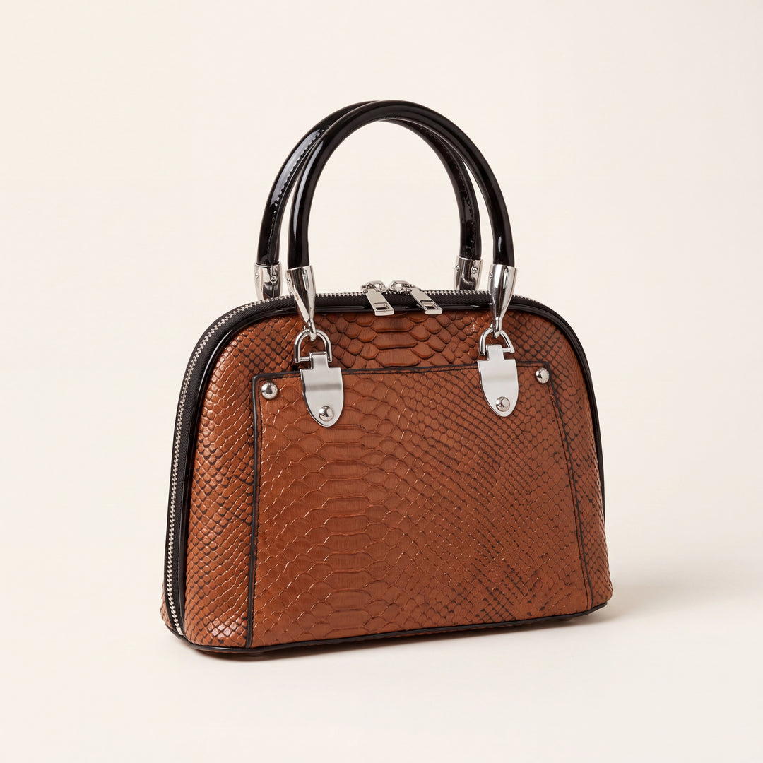 Luxe Duo-Zip Crossbody Handbag
