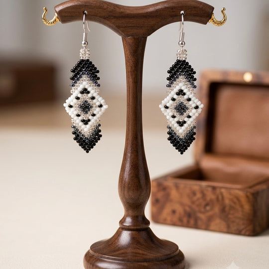 Soul Feather Earrings black