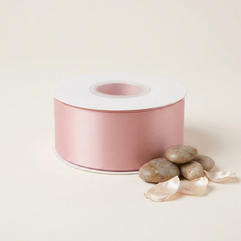 Satin Ribbon Double Face- Dusty Rose #117- 3.8 cm Wide