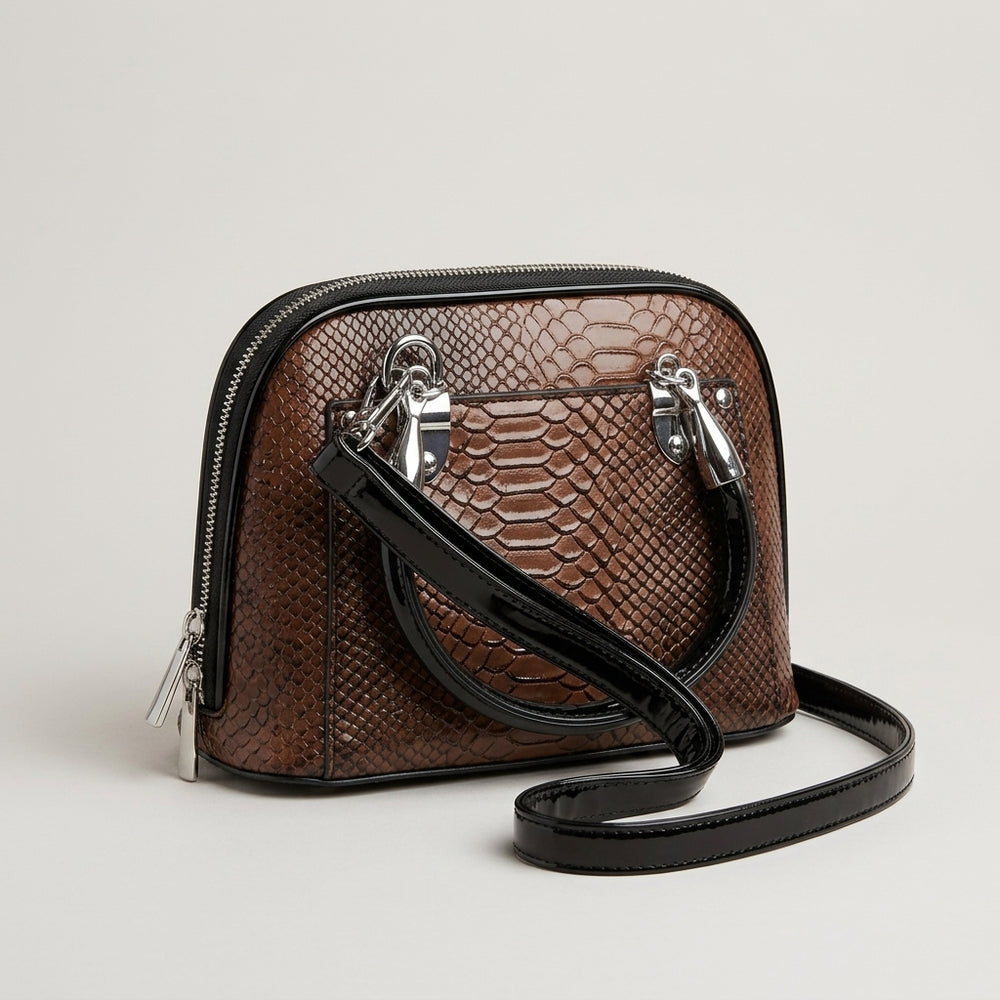 Luxe Duo-Zip Crossbody Handbag