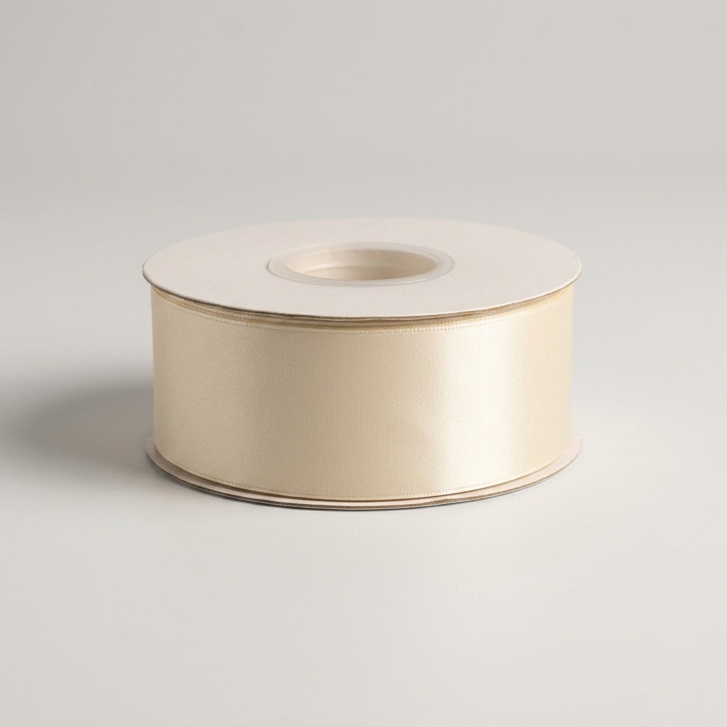 Satin Ribbon Double Face- Ivory 