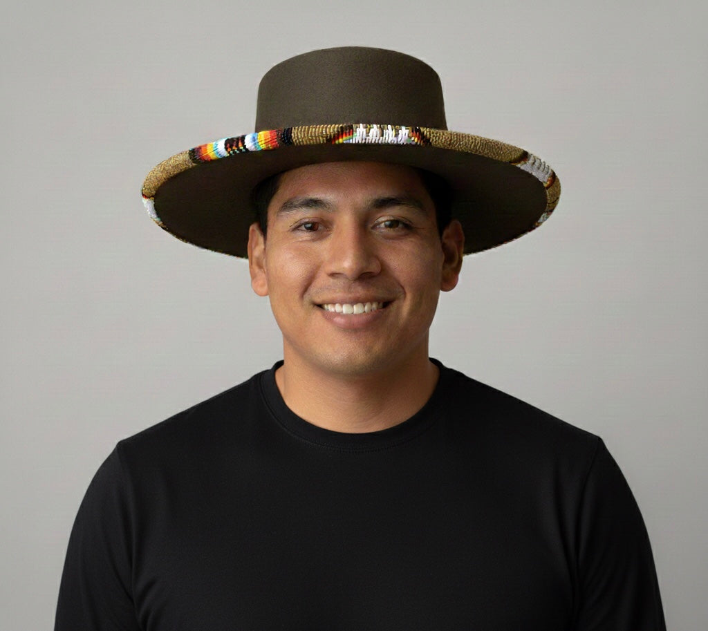 Size- 56 Handmade Beaded Hat(Greenish)