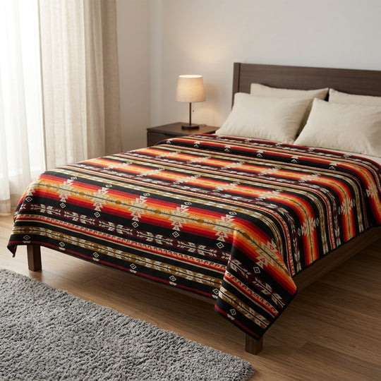 OLDTRIBES™ Native Design Alpaca Blanket