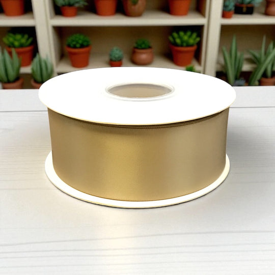 Ribbon Double Face Tan #836 -3.8 cm Wide