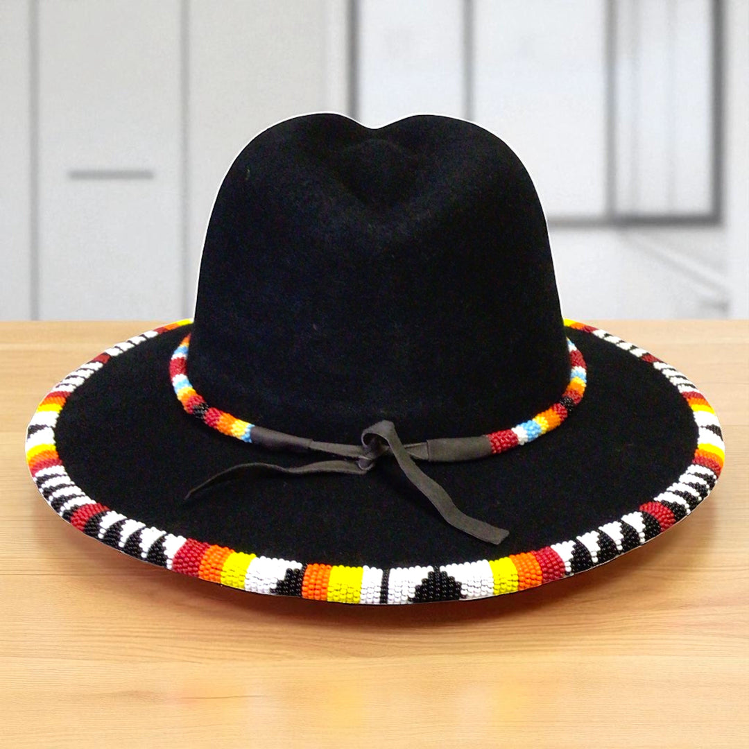 Size-60 Handmade Beaded Hat