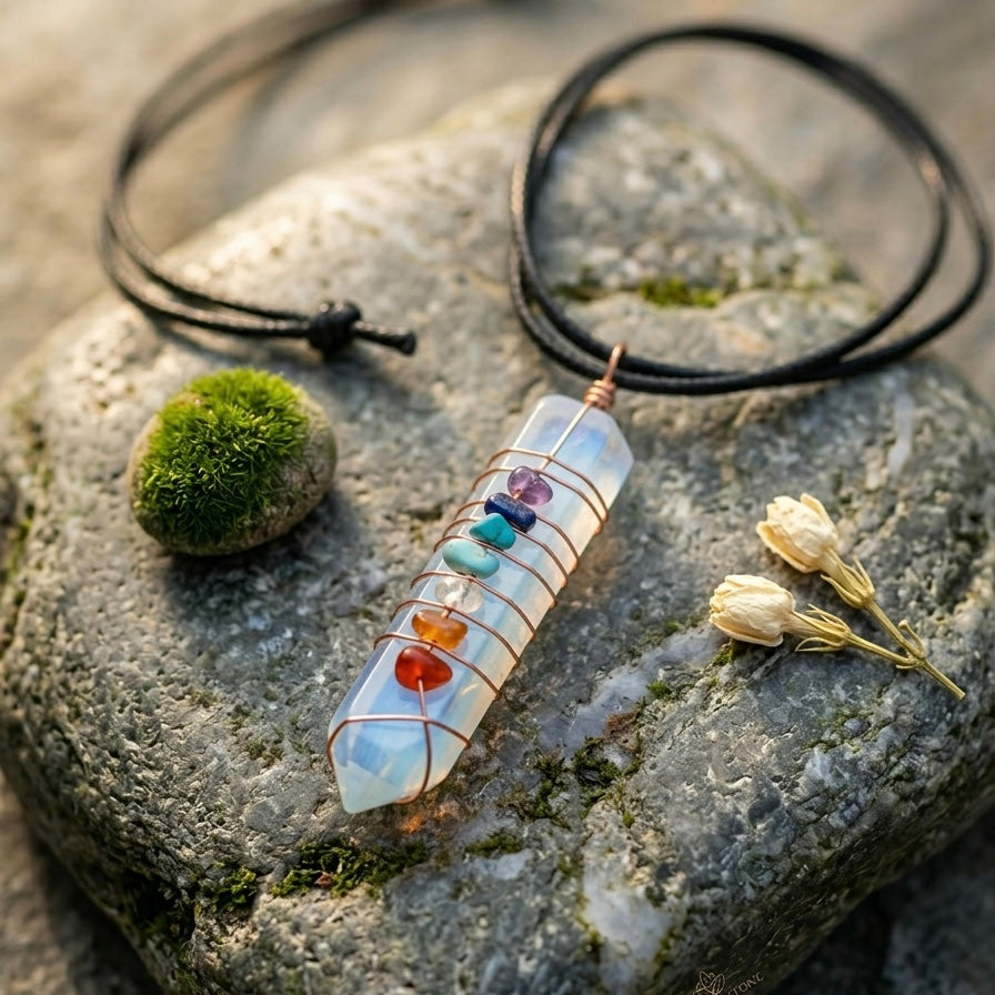 OLDTRIBES Natural Sword Chakra Unisex White Pendant