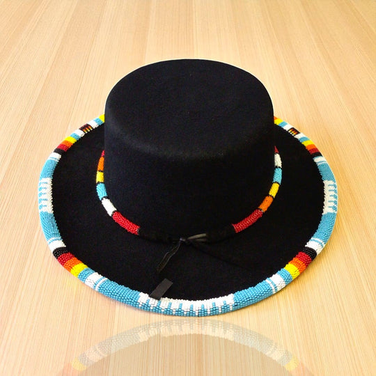Size-60 Handmade Beaded Hat