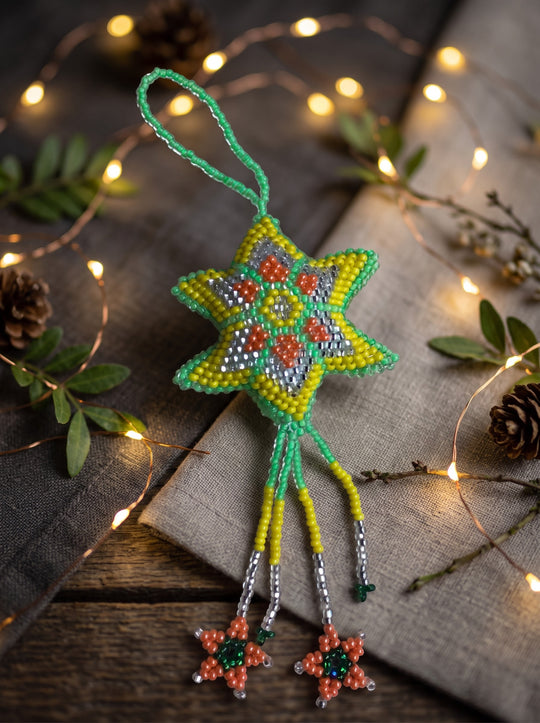 Green bead Sunrise Flame Star