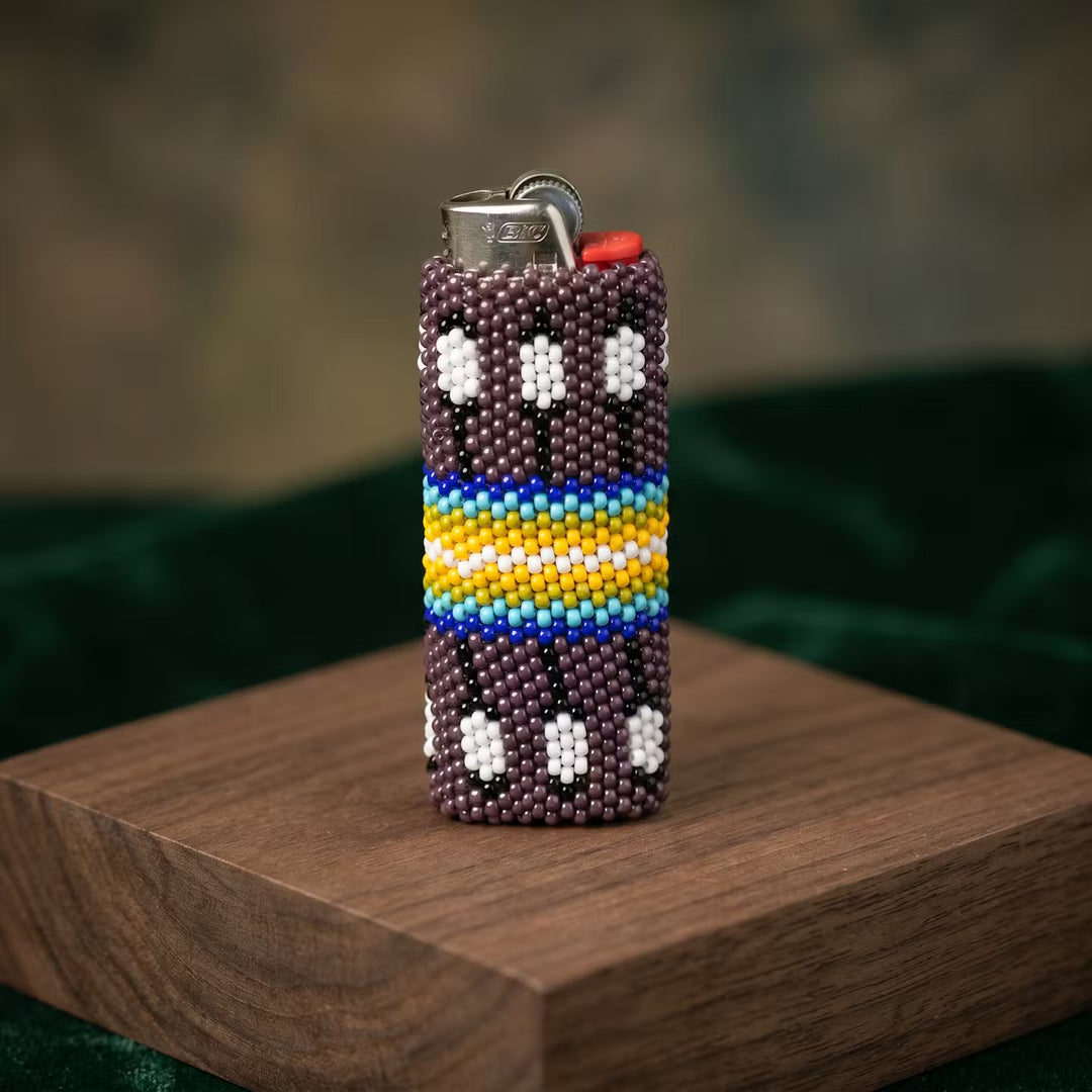 Feathers Beaded Lighter Case