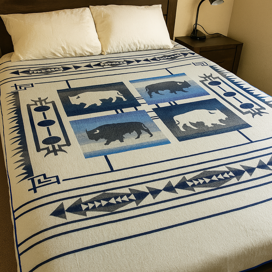 OLDTRIBES™ Buffalo Reversible  Blanket