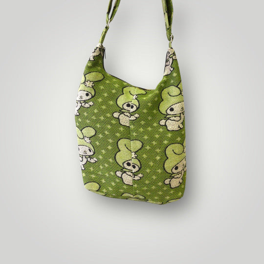 Green Sanrio kitty Crossbody bag