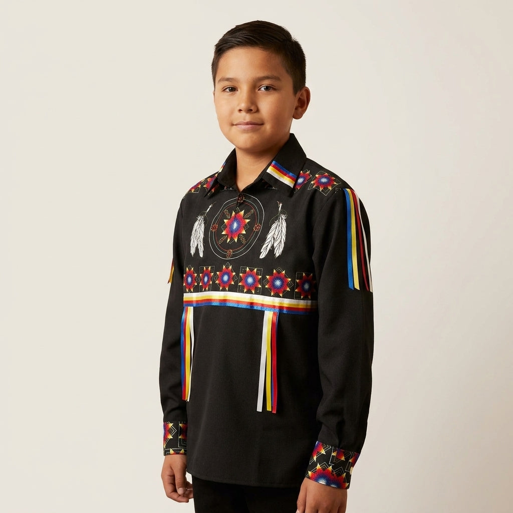 Feathers Youth Ribbon shirt