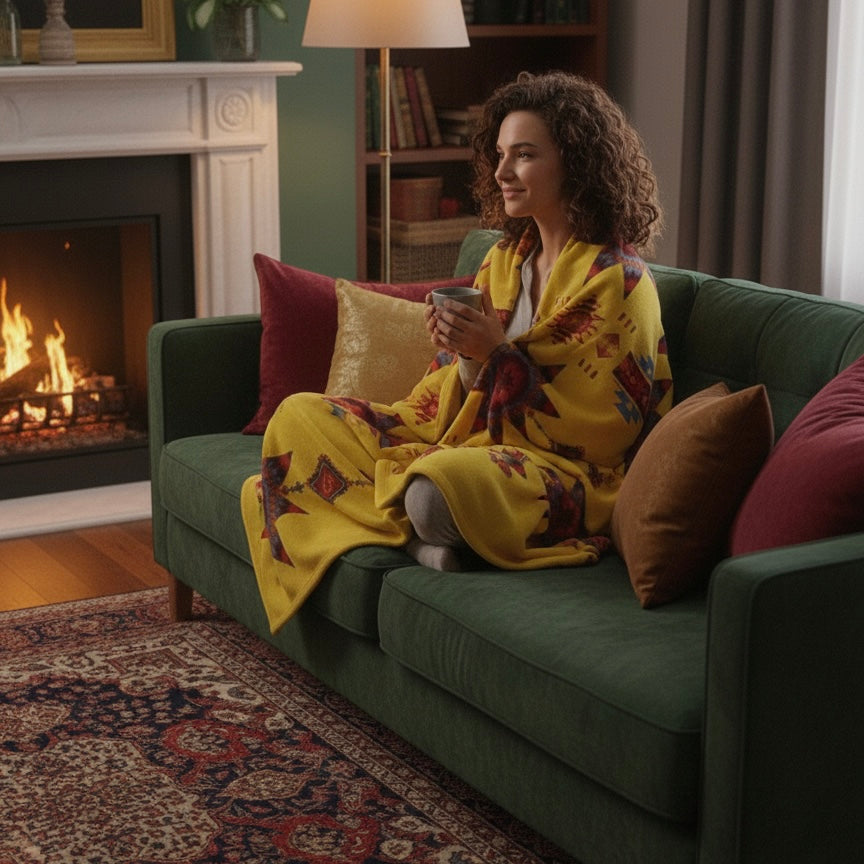 Star Burst Design Silk Touch Blanket