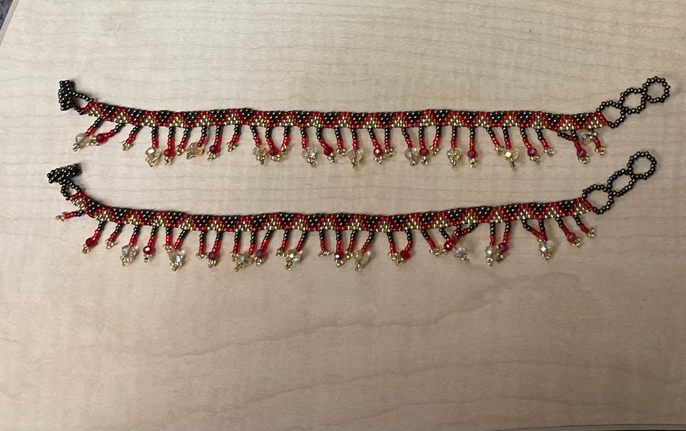 Beaded Anklet Red