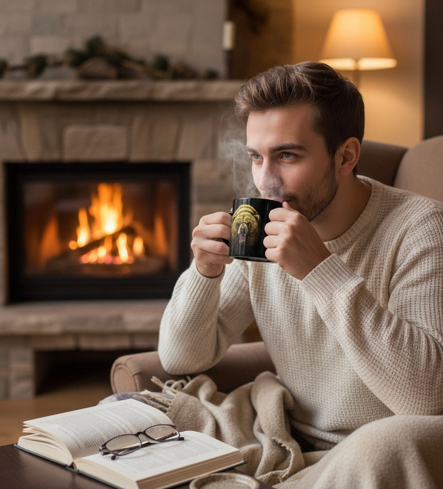 Tasse en céramique noire de style sud-ouest OLDTRIBES™