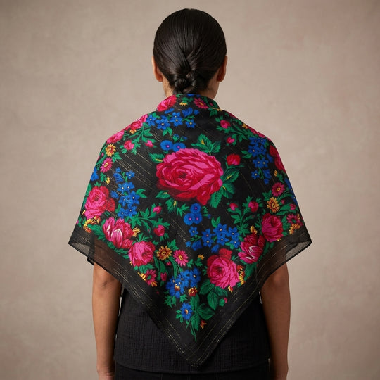 Classic Kokum Scarf(Black)