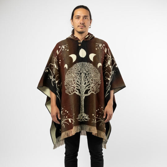 Tree of Life Wool Poncho