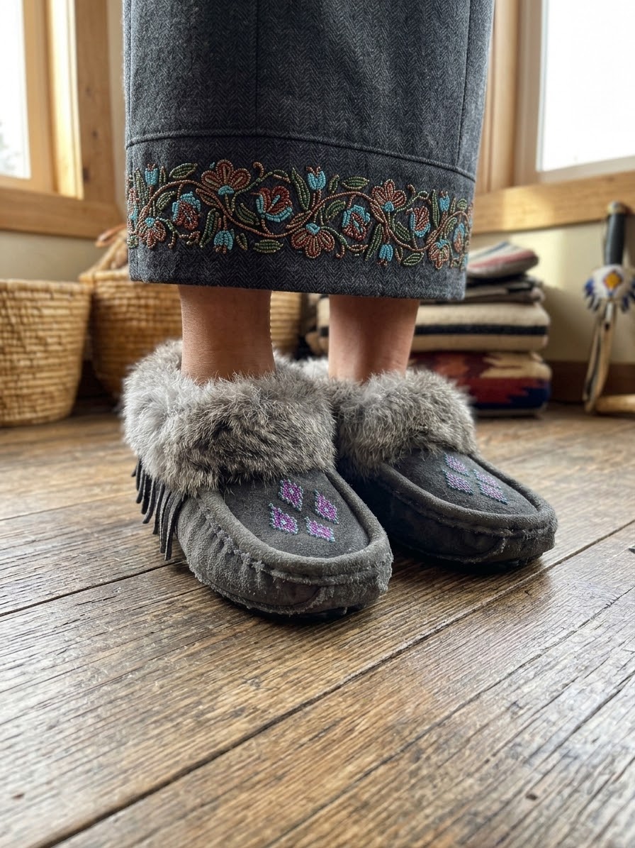 Moccasins Beaded (Size 7)