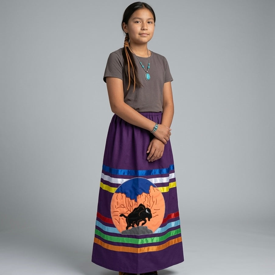 OLDTRIBES™ Youth Buffalo Ribbon Skirt