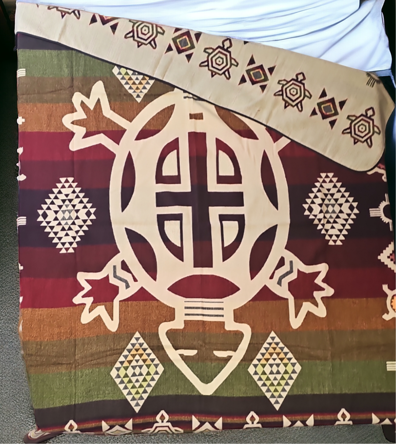 OLDTRIBES Turtle Island Reversible Alpaca Blanket