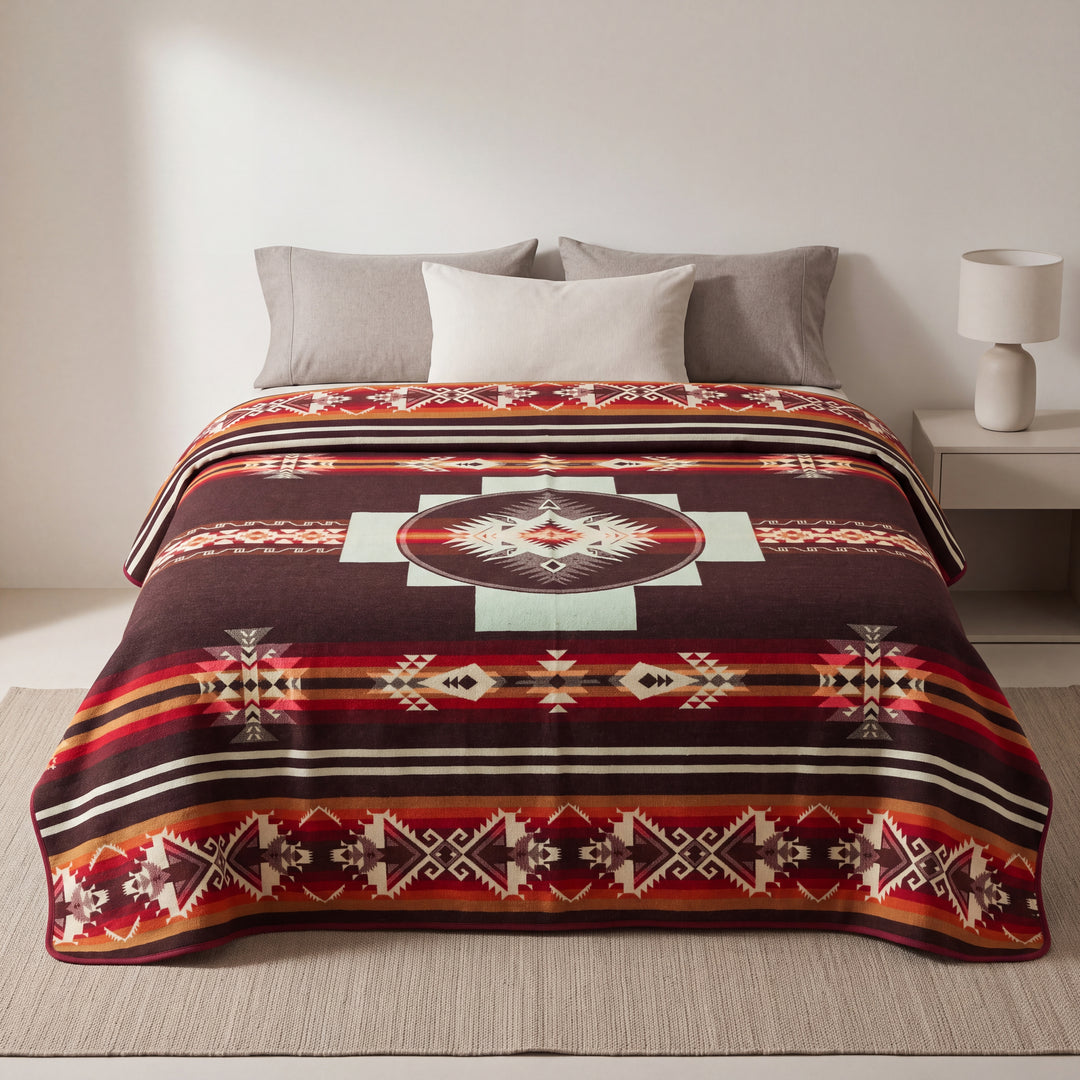 Southwestern Aztec Medallion Blanket