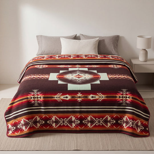 Southwestern Aztec Medallion Blanket