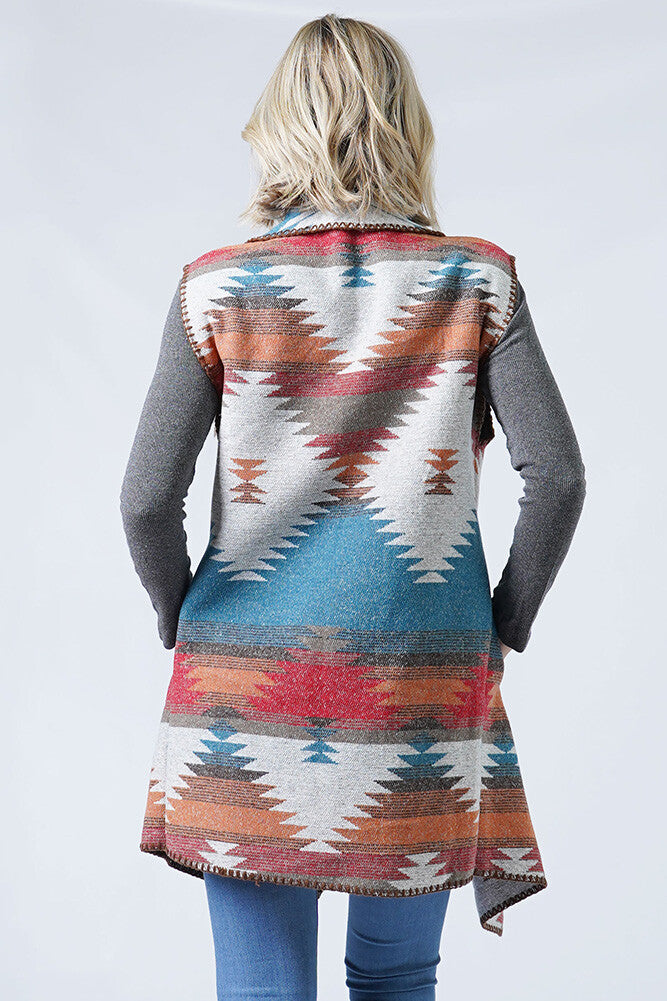Vest Shawl Ruana Cardigan Sweater