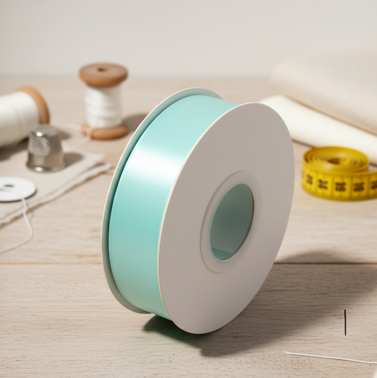 30 Meter Double Face Aqua color Ribbon Roll#314