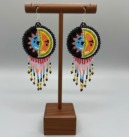 Black Sun & Moon Beaded Fringe