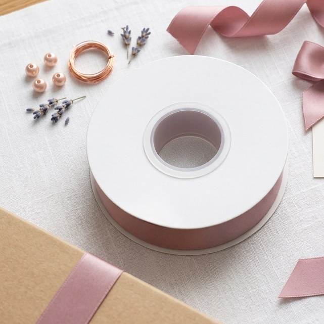 OLDTRIBES 30 Meter Double Face Dusty Rose #814 Ribbon Roll