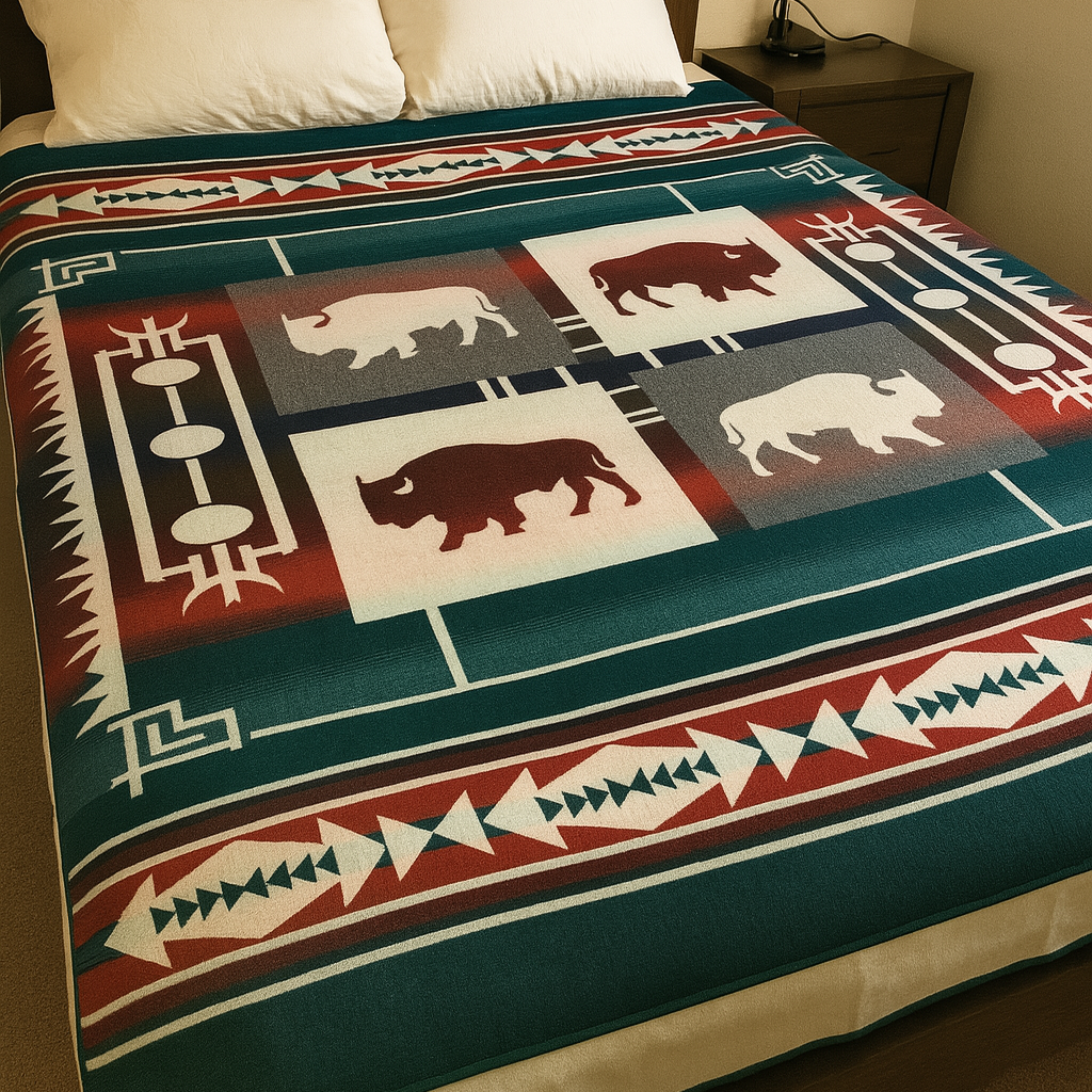 OLDTRIBES™ Buffalo Reversible  Blanket