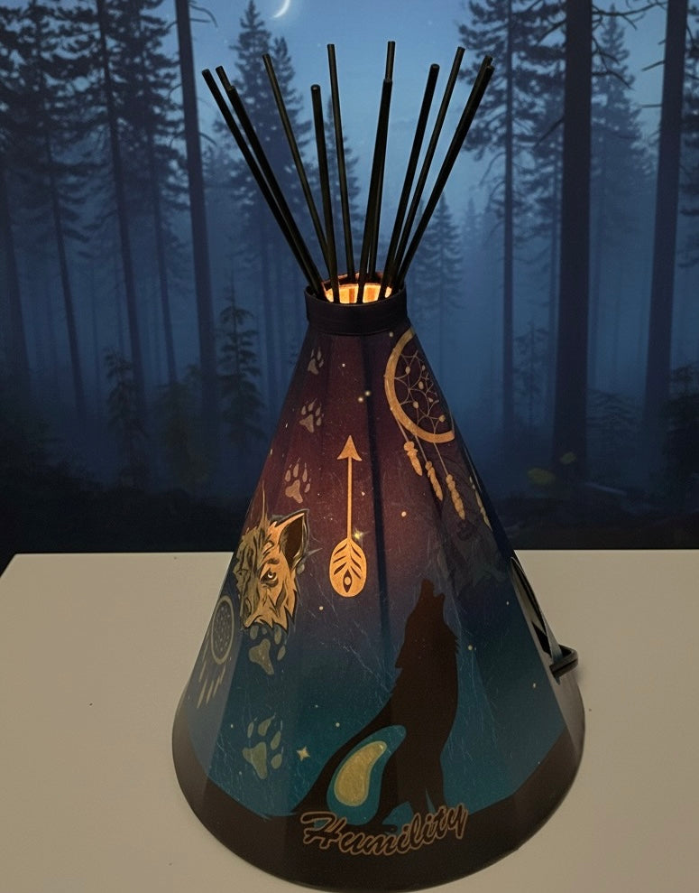 Wolf Teepee Lamp