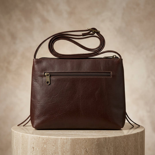 Windflower Embroidered Leather Crossbody Bag