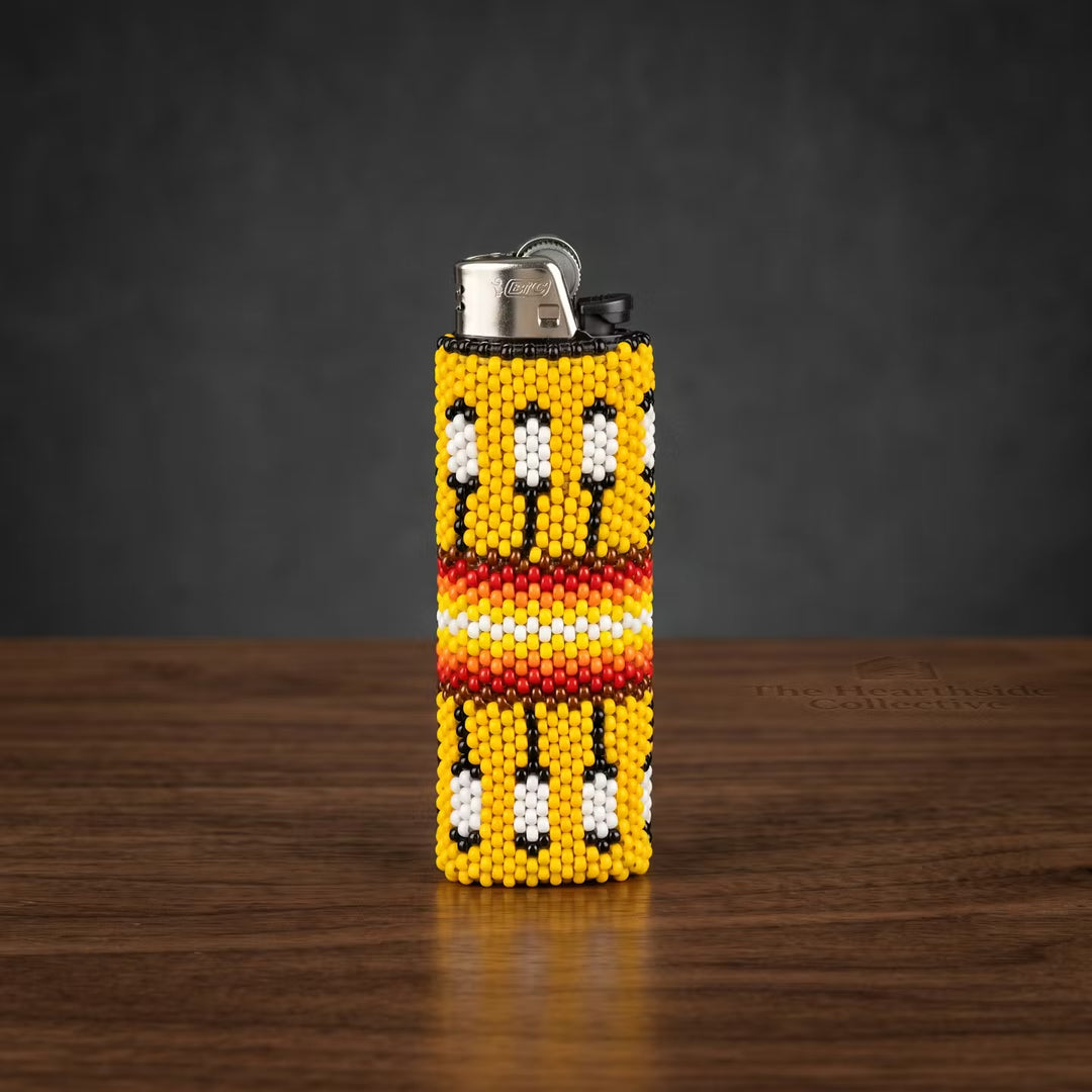 Feathers Beaded Lighter Case