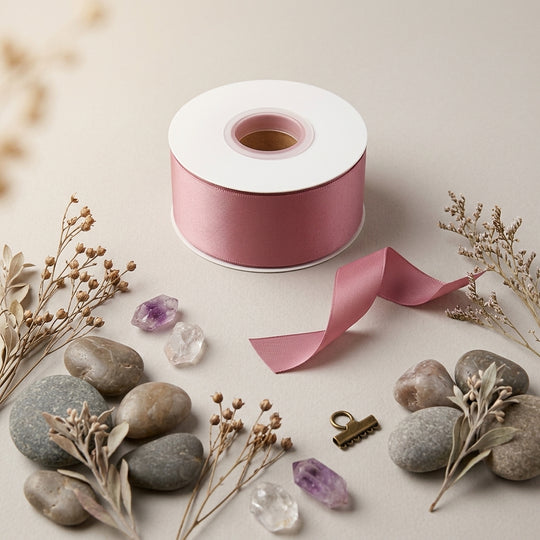 Satin Ribbon Double Face- Dusty Rose 