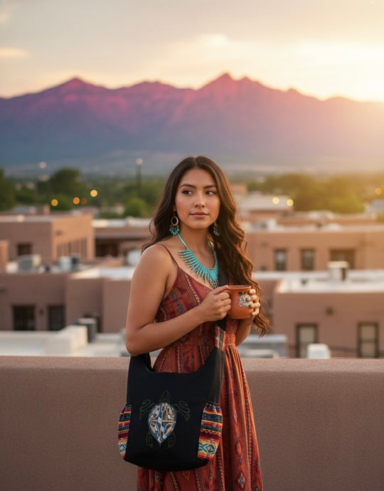 Turtle Embroidered Crossbody Bag