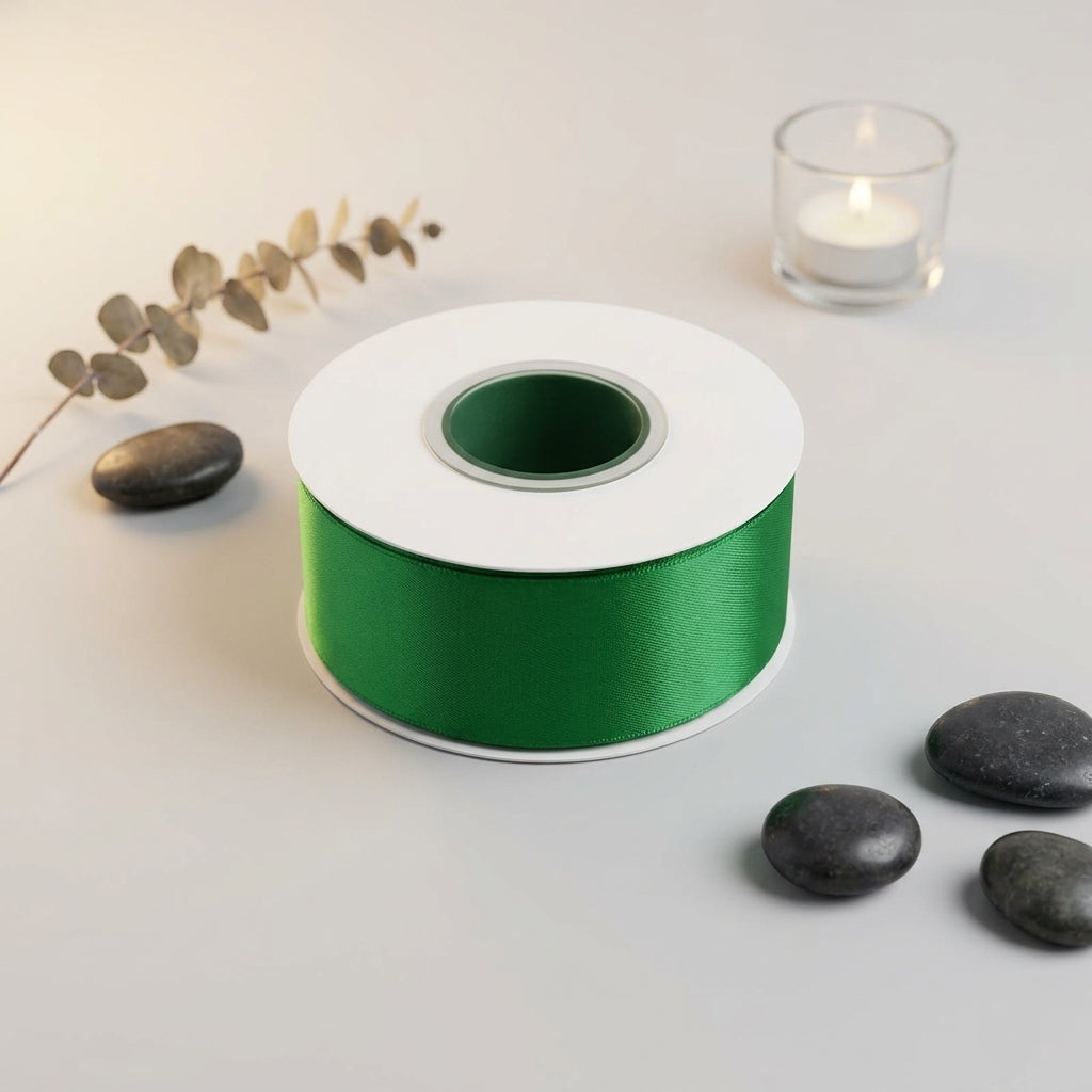 Satin Ribbon Double Face- Emerald Green 