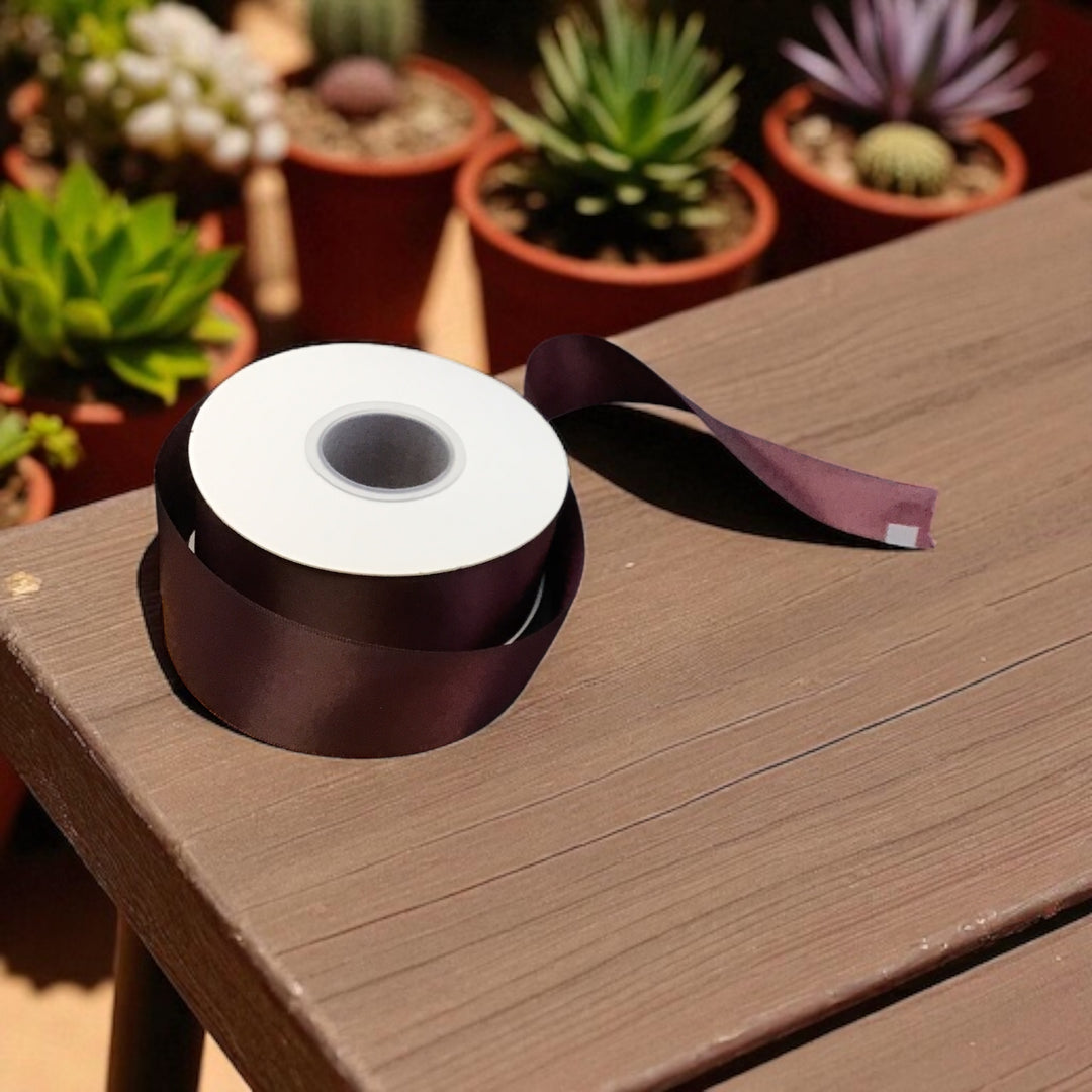 Satin Ribbon Double Face Burgundy #793 -3.8 cm Wide