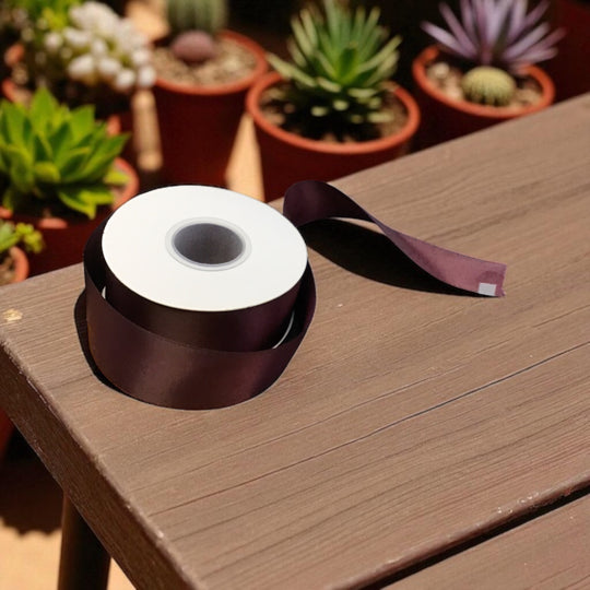 Satin Ribbon Double Face Burgundy #793 -3.8 cm Wide