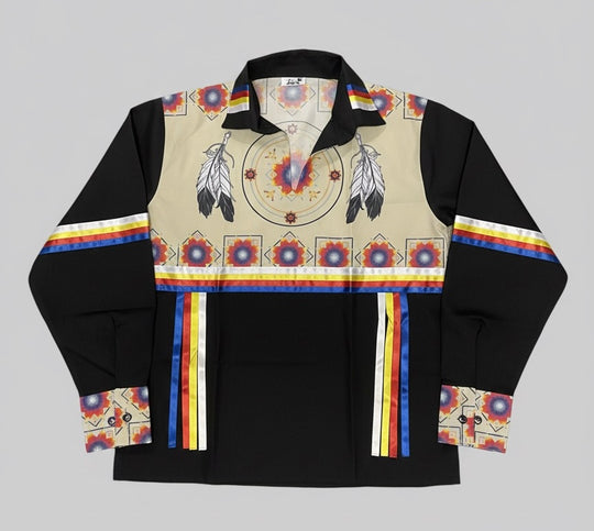 Blue and White Ribbon Shirt