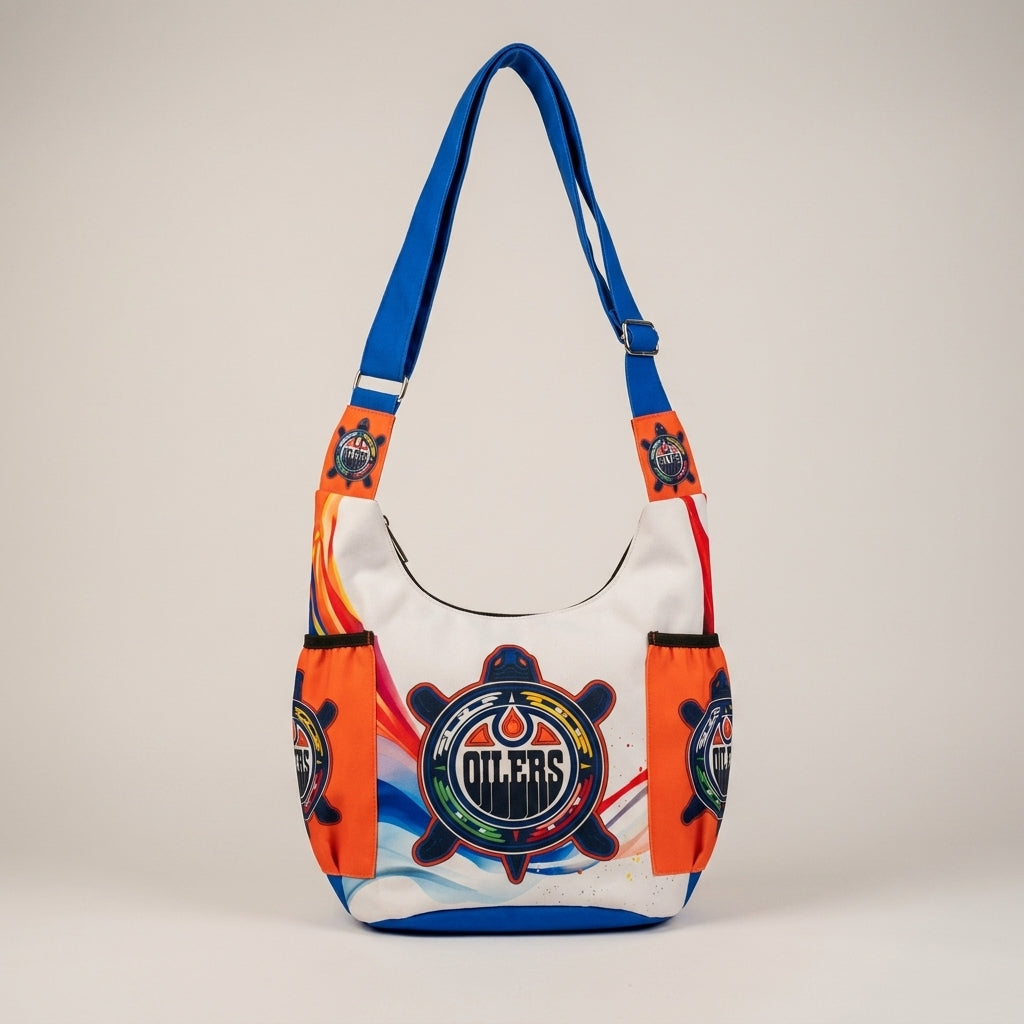 White Orange Oiler Crossbody Bag