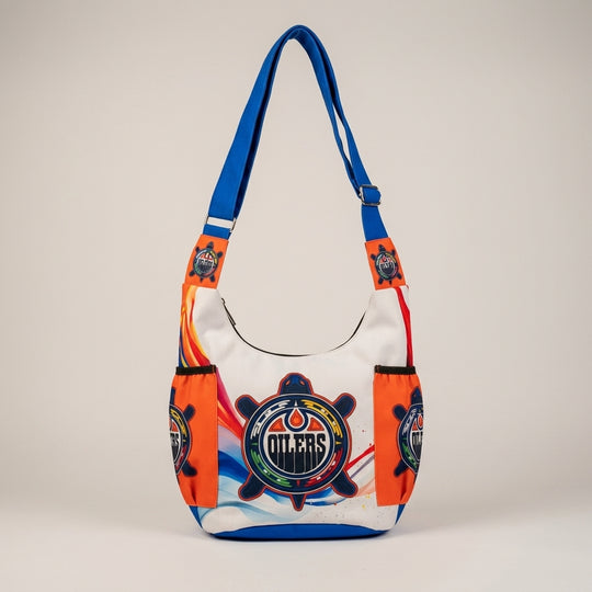 White Orange Oiler Crossbody Bag