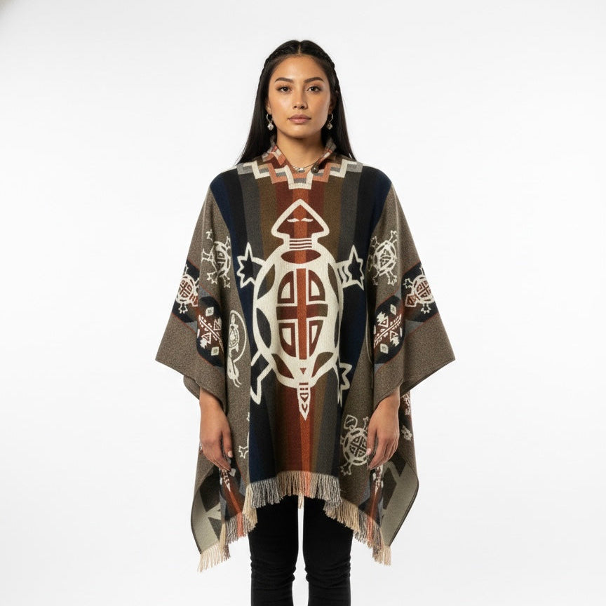 Turtle HandMade Wool Poncho