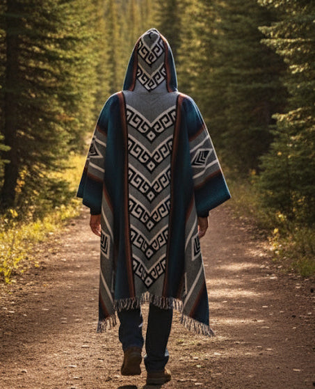 Zigzag HandMade Wool Poncho