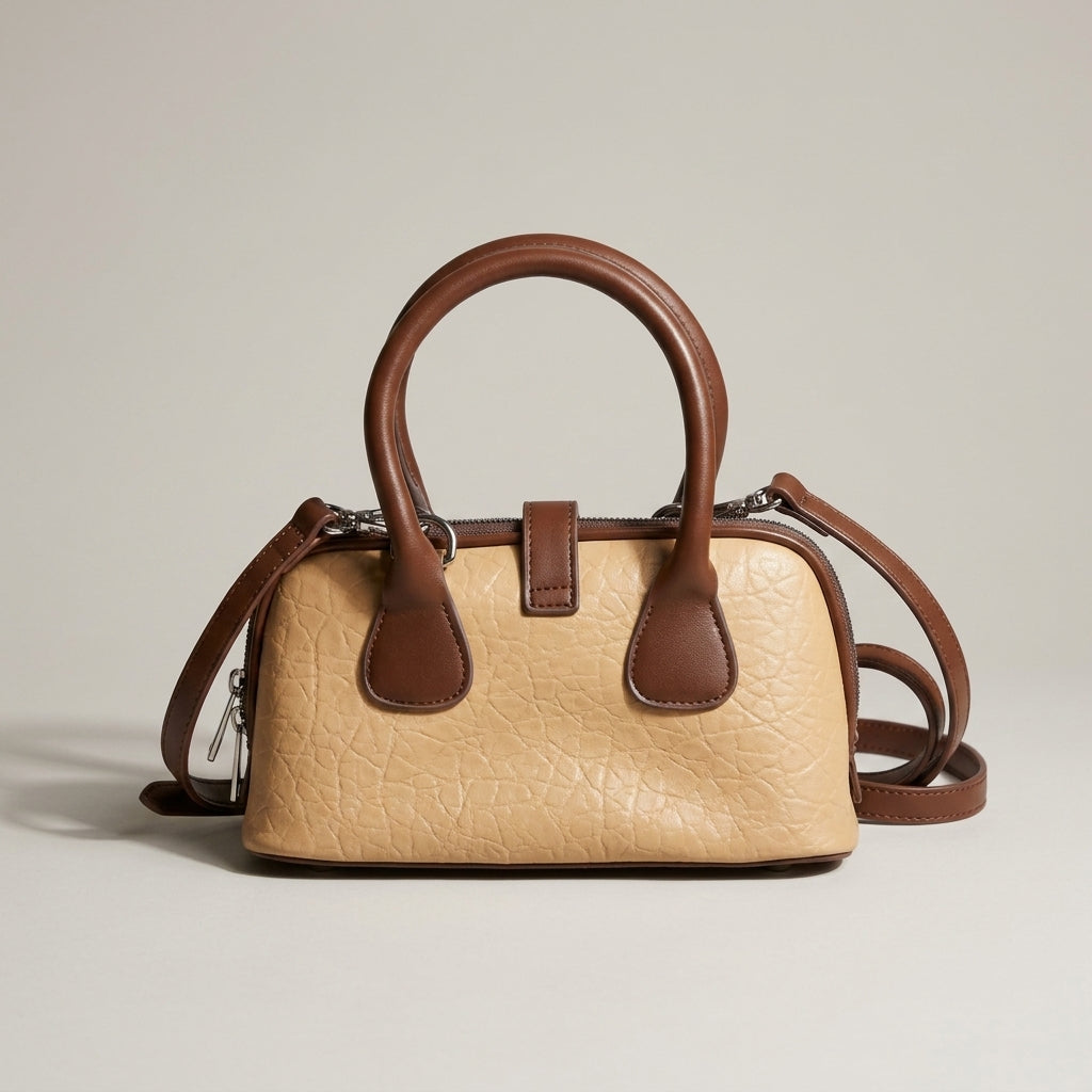 Vintage Mini Barrel Crossbody Handbag
