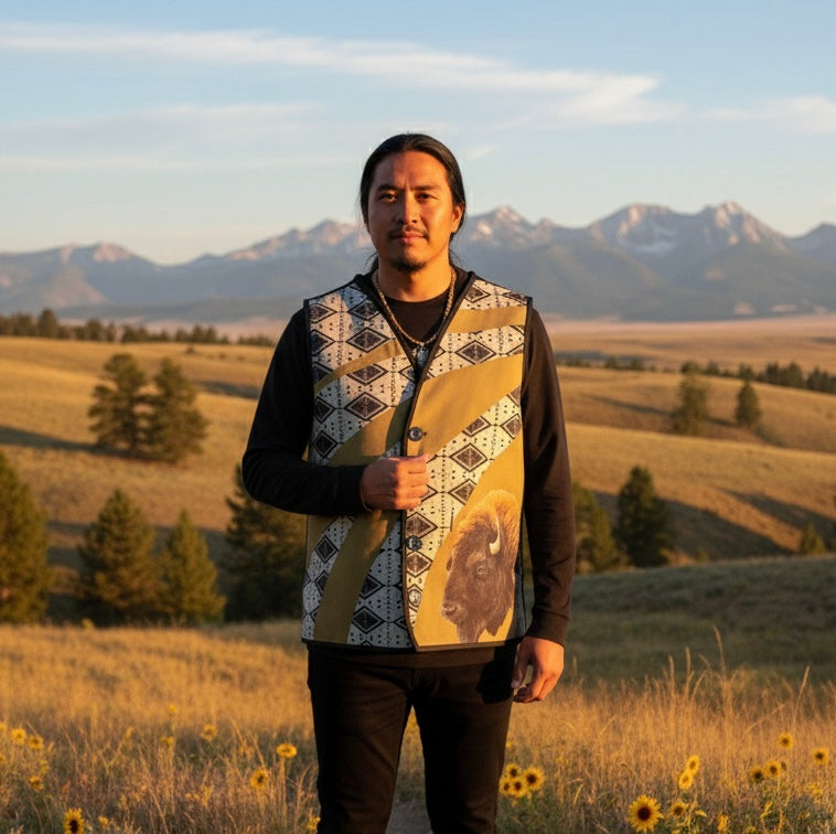 Buffalo Native Vest (Olive)