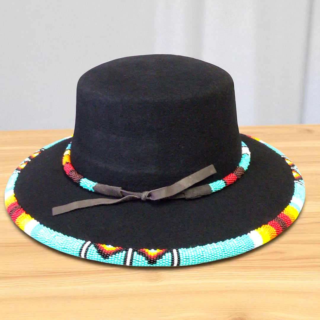 Size-60 Handmade Beaded Hat