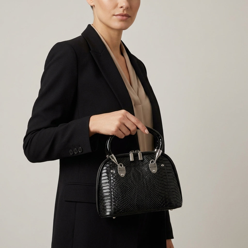 Luxe Duo-Zip Crossbody Handbag