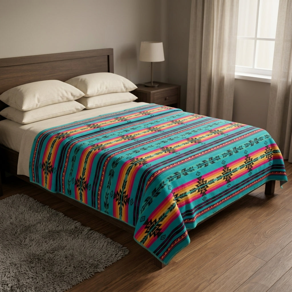 OLDTRIBES™ Native Design Alpaca Blanket